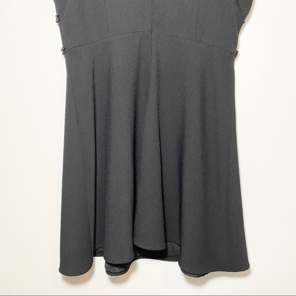 Forever 21 Black Mesh Beaded Skater Dress Size L - Picture 9 of 10